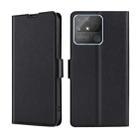 For OPPO Realme Narzo 50A Ultra-thin Voltage Side Buckle  Horizontal Flip Leather Phone Case(Black) - 1