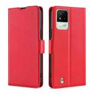 For OPPO Realme Narzo 50i Ultra-thin Voltage Side Buckle  Horizontal Flip Leather Phone Case(Red) - 1