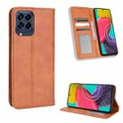 For Samsung Galaxy M33 5G Magnetic Buckle Retro Texture Leather Phone Case(Brown) - 1