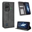 For Xiaomi Black Shark 5 Magnetic Buckle Retro Texture Leather Phone Case(Black) - 1