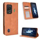 For Xiaomi Black Shark 5 Magnetic Buckle Retro Texture Leather Phone Case(Brown) - 1