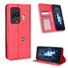 For Xiaomi Black Shark 5 Pro Magnetic Buckle Retro Texture Leather Phone Case(Red) - 1