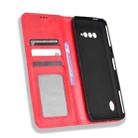 For Xiaomi Black Shark 5 RS Magnetic Buckle Retro Texture Leather Phone Case(Red) - 4