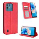 For Blackview A55 Pro Magnetic Buckle Retro Texture Leather Phone Case(Red) - 1