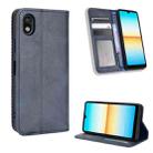 For Sony Xperia Ace III Magnetic Buckle Retro Texture Leather Phone Case(Blue) - 1