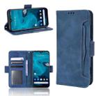 For Kyocera Android One S9 Skin Feel Calf Texture Card Slots Leather Phone Case(Blue) - 1