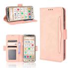 For Sharp Simple Sumaho 6 Skin Feel Calf Texture Card Slots Leather Phone Case(Pink) - 1