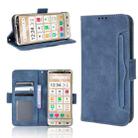 For Sharp Simple Sumaho 6 Skin Feel Calf Texture Card Slots Leather Phone Case(Blue) - 1