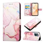 For OPPO Realme C31 4G PT003 Marble Pattern Flip Leather Phone Case(Rose Gold LS005) - 1