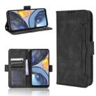 For Motorola Moto G22 Skin Feel Calf Texture Card Slots Leather Phone Case(Black) - 1