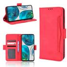 For Motorola Moto G52 4G Skin Feel Calf Texture Card Slots Leather Phone Case(Red) - 1