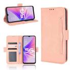 For OPPO A57 5G Skin Feel Calf Texture Card Slots Leather Phone Case(Pink) - 1
