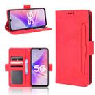 For OPPO A57 5G Skin Feel Calf Texture Card Slots Leather Phone Case(Red) - 1