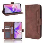 For OPPO A57 5G Skin Feel Calf Texture Card Slots Leather Phone Case(Brown) - 1
