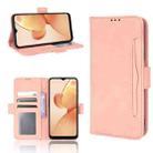 For OPPO Realme C31 Skin Feel Calf Texture Card Slots Leather Phone Case(Pink) - 1