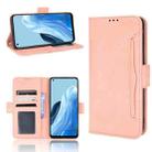 For OPPO Reno7 4G / F21 Pro Skin Feel Calf Texture Card Slots Leather Phone Case(Pink) - 1