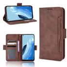 For OPPO Reno7 4G / F21 Pro Skin Feel Calf Texture Card Slots Leather Phone Case(Brown) - 1