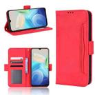 For vivo Y55 5G / T1 5G / Y75 5G Skin Feel Calf Texture Card Slots Leather Phone Case(Red) - 1