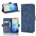 For vivo Y55 5G / T1 5G / Y75 5G Skin Feel Calf Texture Card Slots Leather Phone Case(Blue) - 1