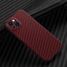 Carbon Fiber Texture Phone Case For iPhone 13(Red) - 1