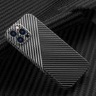 Carbon Fiber Texture Phone Case For iPhone 12 Pro Max(Black Silver) - 1