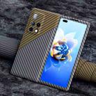 For Huawei Mate X2 Carbon Fiber Texture Phone Case(Black Gold) - 1