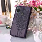 For Alcatel 1L 2021 Embossed Butterfly Leather Phone Case(Dark Purple) - 5