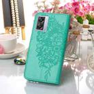 For OPPO A57 5G 2022 Embossed Butterfly Leather Phone Case(Green) - 5