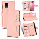 For Sharp Aquos Zero6 / Aquos Air Litchi Texture Zipper Leather Phone Case(Pink) - 1