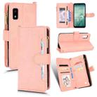 For Sharp Aquos Wish Litchi Texture Zipper Leather Phone Case(Pink) - 1