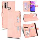 For Motorola Moto E40 / E30 / E20 Litchi Texture Zipper Leather Phone Case(Pink) - 1