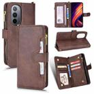 For Motorola Edge X30 / Edge 30 Pro /Edge+ 2020 Litchi Texture Zipper Leather Phone Case(Brown) - 1