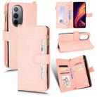 For Motorola Edge X30 / Edge 30 Pro /Edge+ 2020 Litchi Texture Zipper Leather Phone Case(Pink) - 1