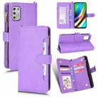 For Motorola Moto G Stylus 5G 2021 Litchi Texture Zipper Leather Phone Case(Purple) - 1