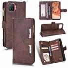 For OPPO F17 / A73 4G / A73 2020 Litchi Texture Zipper Leather Phone Case(Brown) - 1