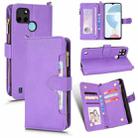 For OPPO Realme C21Y Litchi Texture Zipper Leather Phone Case(Purple) - 1