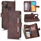 For Alcatel 1S 2021 / 3L 2021 Litchi Texture Zipper Leather Phone Case(Brown) - 1