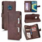 For Nokia XR20 Litchi Texture Zipper Leather Phone Case(Brown) - 1