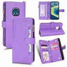 For Nokia XR20 Litchi Texture Zipper Leather Phone Case(Purple) - 1