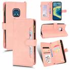 For Nokia XR20 Litchi Texture Zipper Leather Phone Case(Pink) - 1