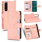 For Sony Xperia 5 III Litchi Texture Zipper Leather Phone Case(Pink) - 1