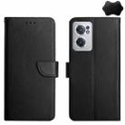 For OnePlus Nord CE 2 5G Genuine Leather Fingerprint-proof Horizontal Flip Phone Case(Black) - 1