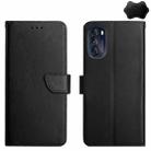 For Motorola Moto G 5G 2022 Genuine Leather Fingerprint-proof Horizontal Flip Phone Case(Black) - 1