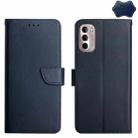 For Motorola Moto G Stylus 4G 2022 Genuine Leather Fingerprint-proof Horizontal Flip Phone Case(Blue) - 1