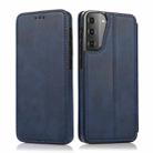 For Samsung Galaxy S21+ 5G Knight Magnetic Suction Leather Phone Case(Blue) - 1
