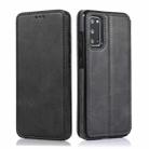 For Samsung Galaxy S20 Knight Magnetic Suction Leather Phone Case(Black) - 1