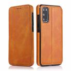 For Samsung Galaxy S20 Knight Magnetic Suction Leather Phone Case(Khaki) - 1