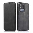 For Samsung Galaxy S20 Ultra Knight Magnetic Suction Leather Phone Case(Black) - 1