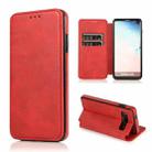 For Samsung Galaxy S10 Knight Magnetic Suction Leather Phone Case(Red) - 1