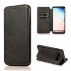 For Samsung Galaxy S10+ Knight Magnetic Suction Leather Phone Case(Black) - 1